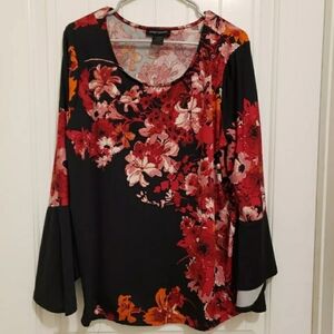 Ashley Stewart Top Size 18/20 Black & Red